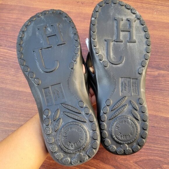 Hawaiian Jellys Ultra Comfort O'o Black Lava  Unisex Flip Flop Sandal Sz… - Picture 15 of 16